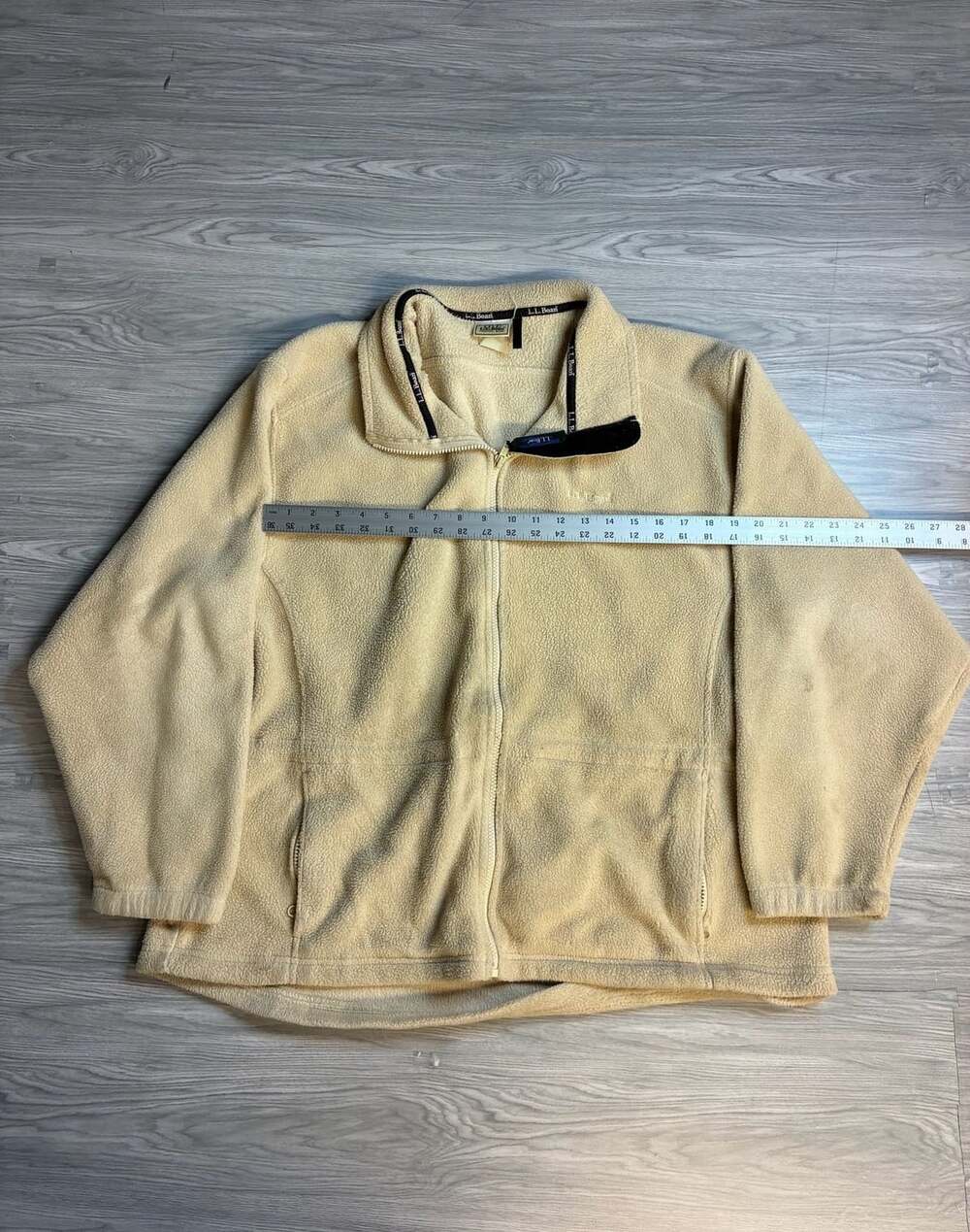 Ll Bean Vintage Fleece Jacket Full Zip Tan